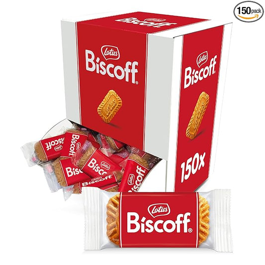 Lotus Biscoff Cookies – Caramelized Biscuit Cookies – 150 Cookies Individually Wrapped – Vegan, 0.2