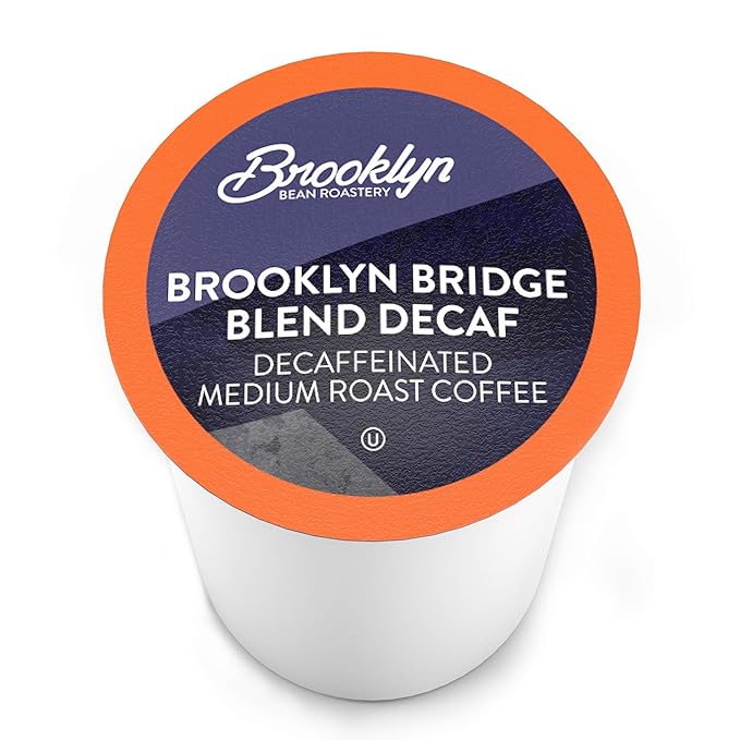 Brooklyn Beans Brooklyn Bridge Decaf Coffee Pods - Compatible with Keurig K Cup Brewers Including