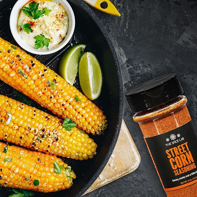 The Spice Lab Mexican Street Corn Seasoning – 5 oz Shaker Jar - All Natural Elote Seasoning For