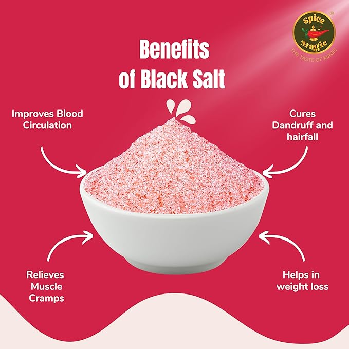 Spice Magic Black Salt (Kala Namak) ??Authentic Indian Mineral Salt | Unique Tangy Flavor for