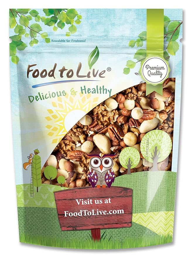 Food to Live Keto Nuts Mix, 2 Pounds ??Keto Snack Contains Raw Brazil Nuts, Pecans, Walnuts