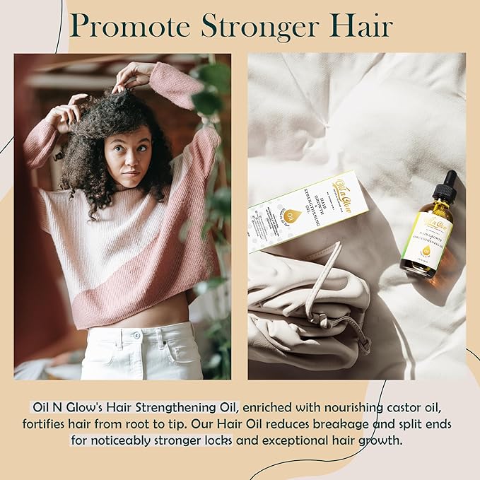 USDA Certified Organic 8 in 1 Natural Hair Growth Serum & Strengthening Oil with Rosemary, Castor