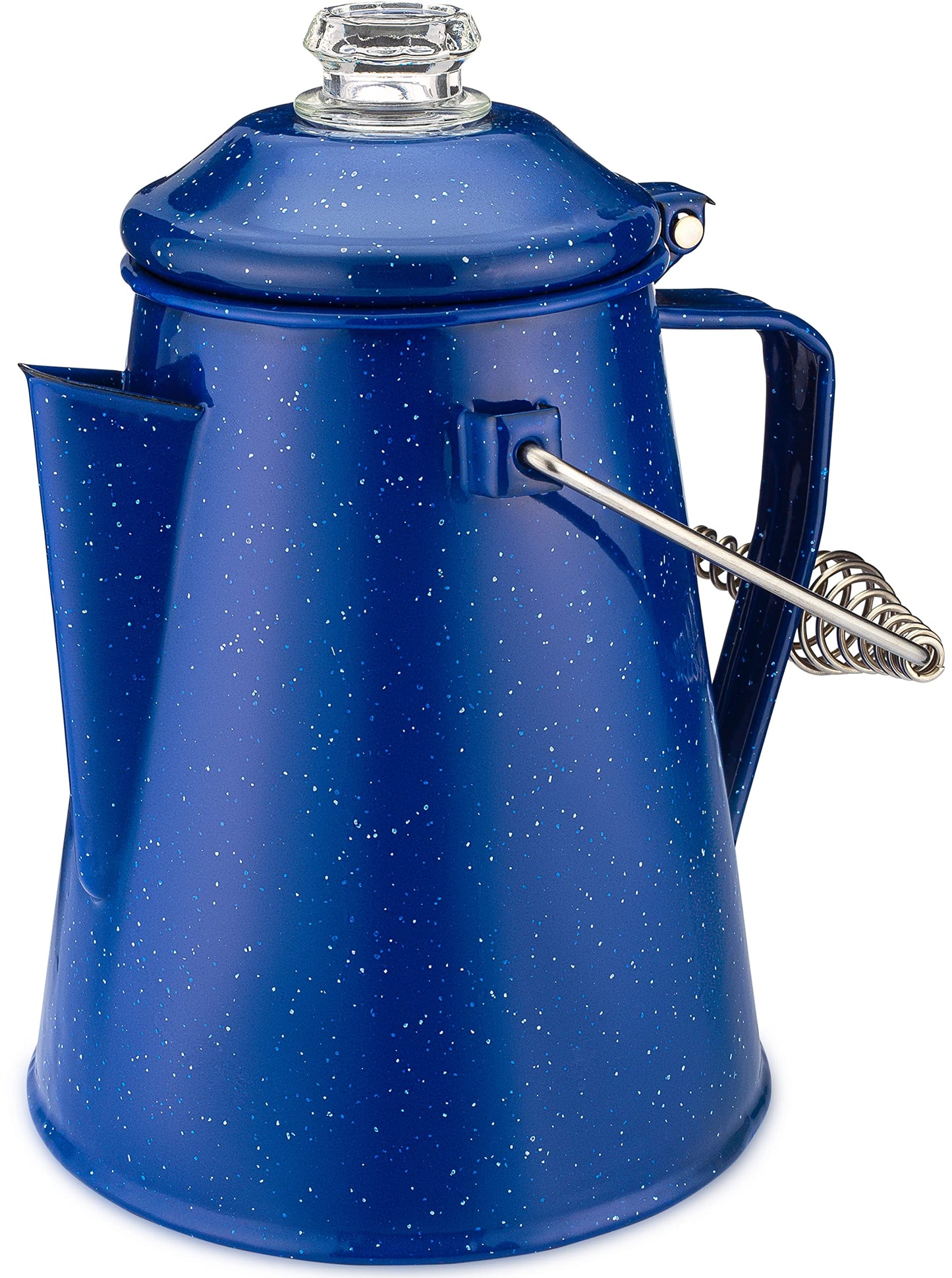 COLETTI Classic Percolator Coffee Pot — The Most Nostalgic Camping Coffee Pot, Now Modernized [Blue