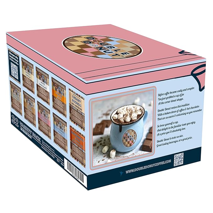 Gourmet Hot Cocoa Mix Variety Pack - Classic, Chocolate Raspberry, Salted Caramel, & Peppermint Hot
