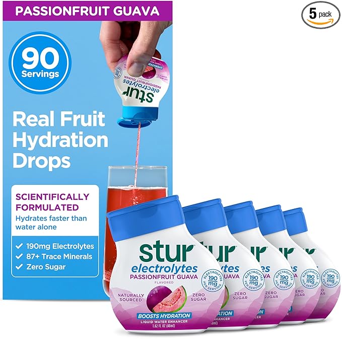 Stur Electrolyte Water Enhancer | Sweetened with Stevia | High in Vitamin C & Antioxidants | Sugar