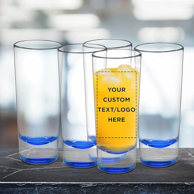 Custom Cordial Shooter Shot Glasses 2 oz. Set of 100, Personalized Bulk Pack - Great for Birthdays