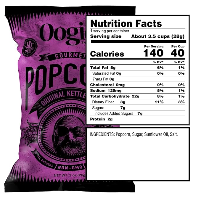 Oogie's Gourmet Popcorn | 18 Pack | Variety Flavor Pack | Gluten Free Popcorn Snacks | 1oz