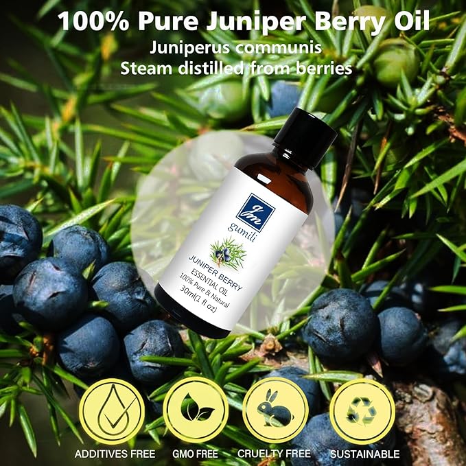 Juniper Berry Essential Oil 1 Oz ??100% Pure Natural Juniper Berry Oil for Diffuser, Massage, DIY