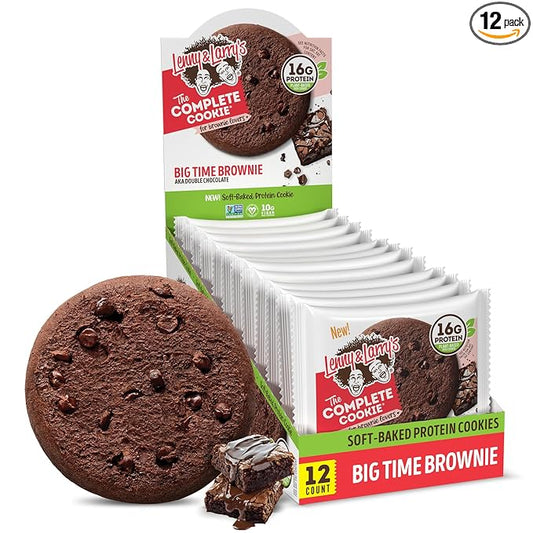 Lenny & Larry's The Complete Cookie, Big Time Brownie, Soft Baked, 16g Plant Protein, Vegan
