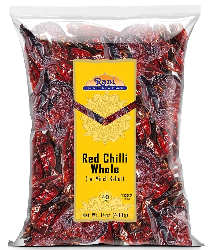 Rani Chilli Whole (Lal Mirch Sabut) 14oz (400g) ~ All Natural | Vegan | No Colors | Gluten Friendly