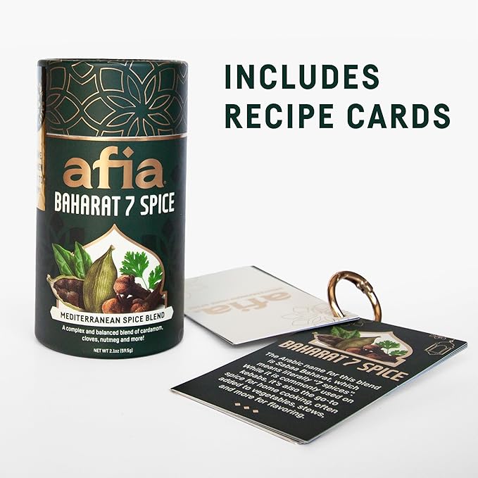 Afia Mediterranean Spice Blends Gift Set | Za?™atar, Baharat & Shawarma Spice | Mediterranean for