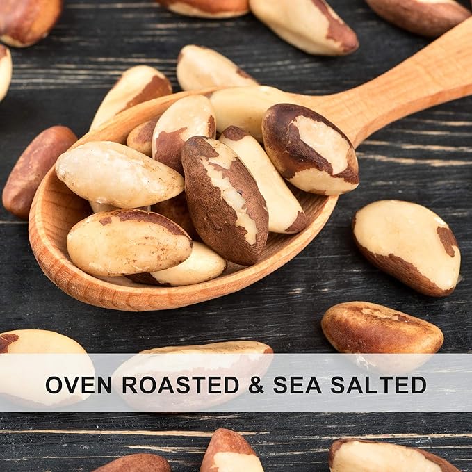 It's Just - Brazil Nuts, 2lbs, Product of Peru, Roasted & Salted, Packaged in USA (Roasted/Sea