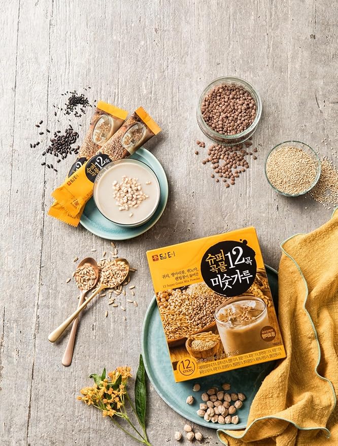 Damtuh Misugaru – Korean 12 Super Grain Mix Powder, Traditional Multigrain Meal Replacement Shake