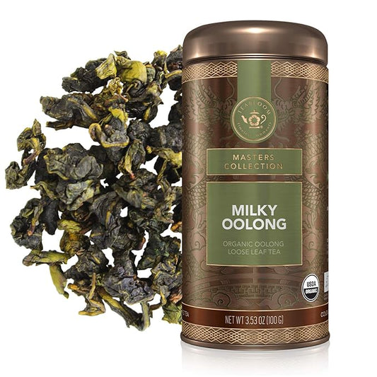 Teabloom Organic Oolong Tea, Milky Oolong Loose Leaf Tea, Rolled Leaves Famous for its Milky Taste