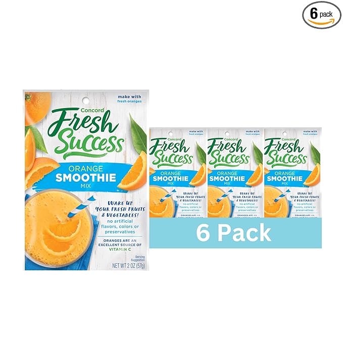 Concord Foods Orange Smoothie Mix - Citrus Flavor with No Artificial Flavors, Colors, or