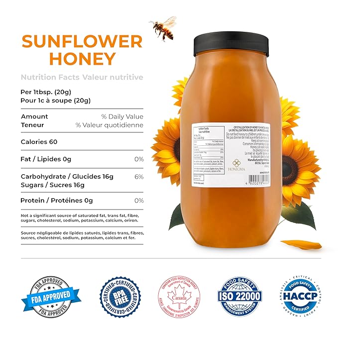 HONIGMA® Marma Sunflower Honey | Authentic Raw Honey from Ukraine | 100% Pure, Unpasteurized &