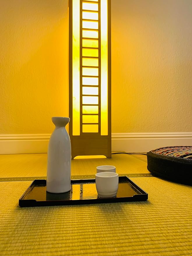JapanBargain 2722x6, Pack of 6 Porcelain Sake Bottle Sake Carafe Japanese Wine Decanter Dishwasher