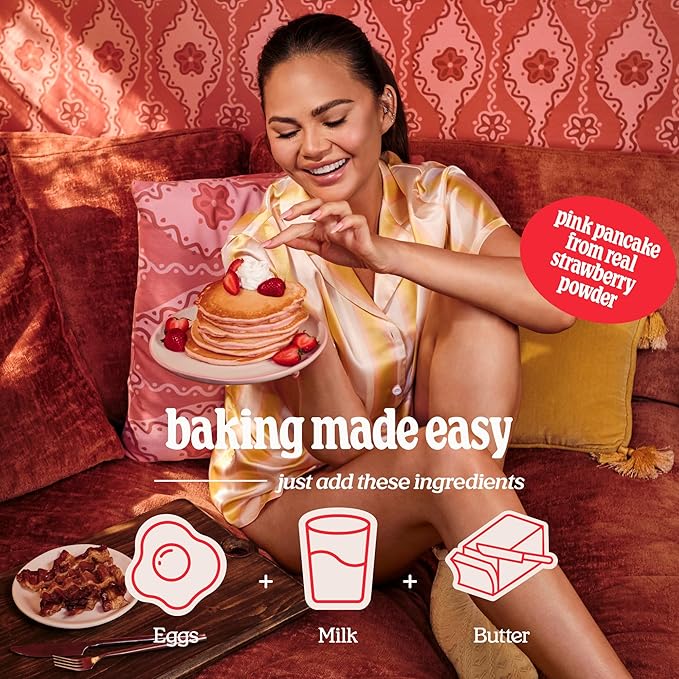 Strawberry Mochi Pancake & Waffle Mix by Cravings by Chrissy Teigen ??3 Pack Mochi Pancake Mix