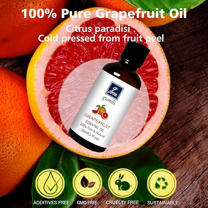 Grapefruit Essential Oil 1 Oz - 100% Pure Grapefruit Oil for Skin, Hair, Diffuser & Cleaning
