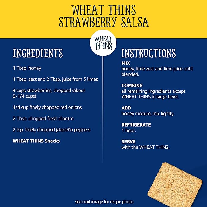 Wheat Thins Hint of Salt Low Sodium Snacks, Whole Grain Wheat Crackers, Bulk Snack Crackers, 6 - 8.5 oz Boxes