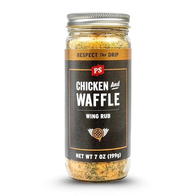 PS Seasoning Chicken and Waffle Wing Rub - Sweet and Smoky Dry Rub with Maple, Bourbon, Hickory
