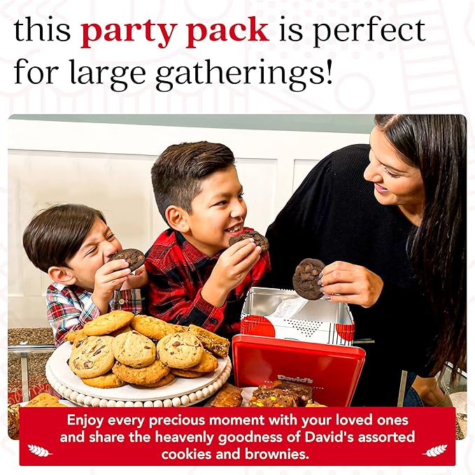 David's Cookies 5lb Assorted Cookies & Brownies Tin Gift Basket ??Fresh-Baked Delicious Gourmet