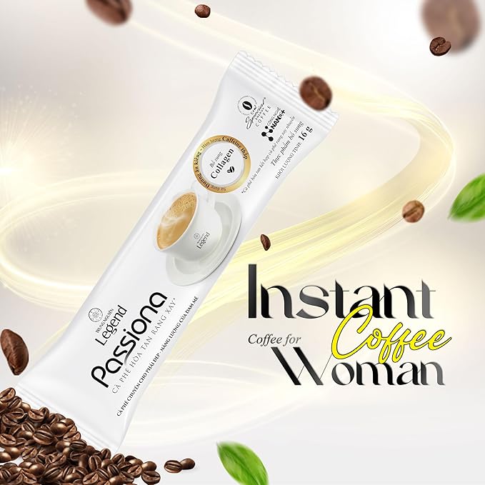 TRUNG NGUYEN LEGEND PASSIONA Premium Instant Coffee for Energy Boost by NANO+ Technology - Collagen