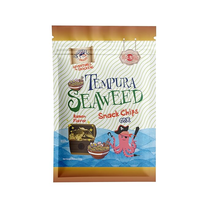 Japanese Tempura Seaweed Snack Chips, Noriten ??Ramen Flavor | 5.29oz | Made in Japan by