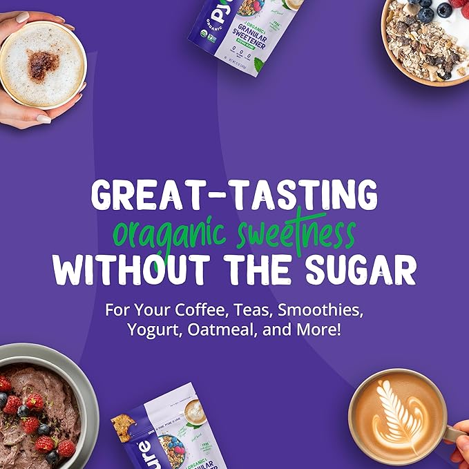 Pyure Organic Stevia Blend | Granulated Sugar Substitute with Zero Calories & Carbs | Keto
