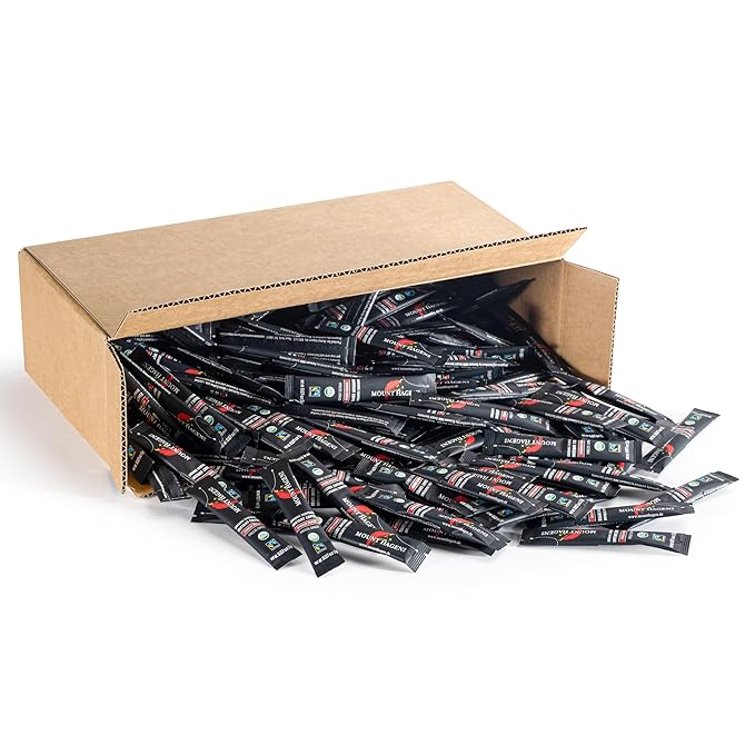 Mount Hagen 250 Count Single Serve Instant Coffee Packets - Bulk Pack | Eco-friendly, Organic
