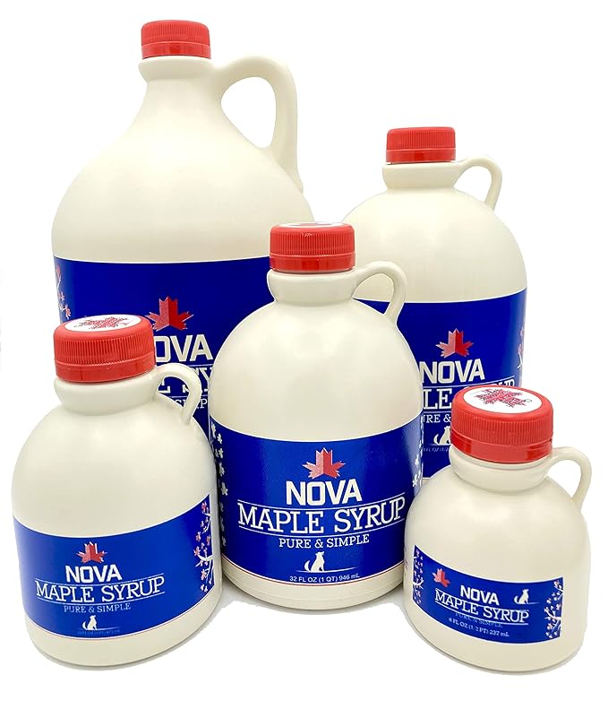 Nova Maple Syrup - Pure Grade-A Maple Syrup (Half Gallon)