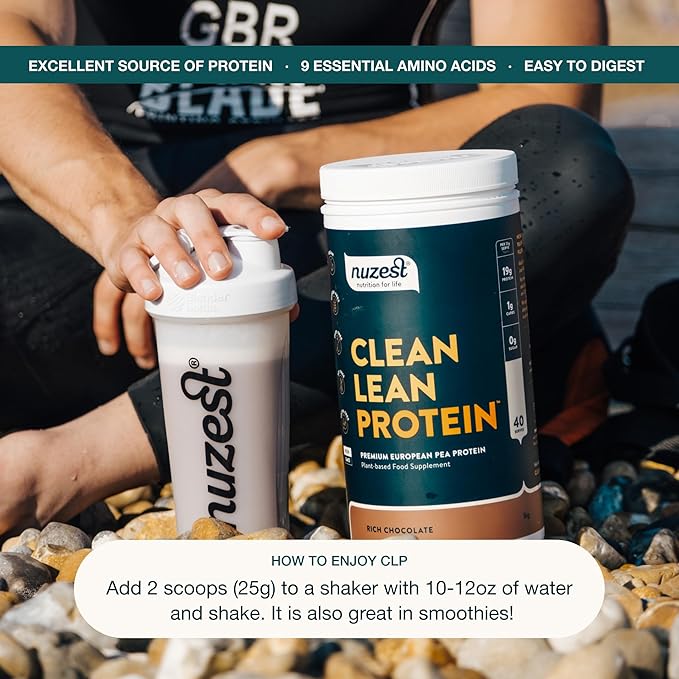 Nuzest - Pea Protein Powder - Clean Lean Protein, Premium Vegan Plant Based Protein Powder, Dairy