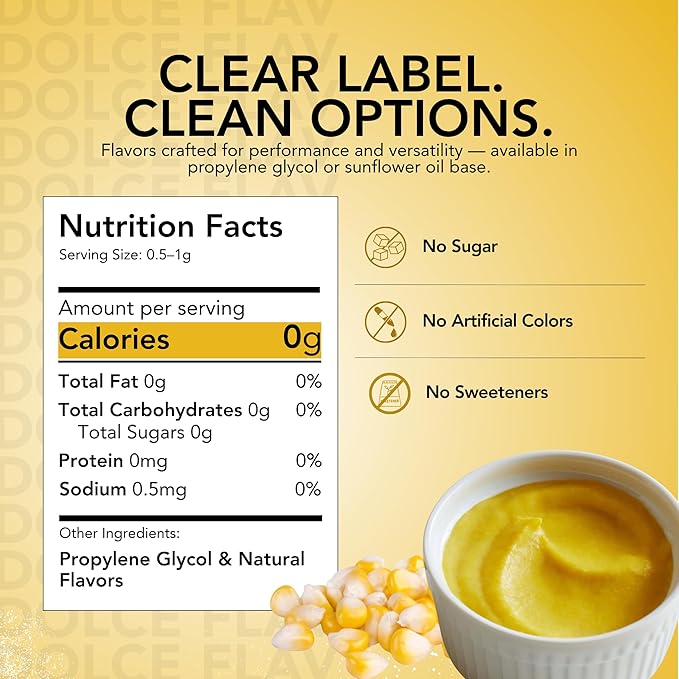 Dolce Flav Natural Sweet Corn Extract ??2 Ounce Water-Soluble Kosher, Sugar-Free, Concentrated