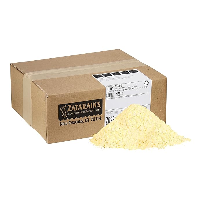 Zatarain's Fish Fri, 25 lb - One 25 Pound Box of Fish Fry Seasoning Mix, Best for Breading Seafood