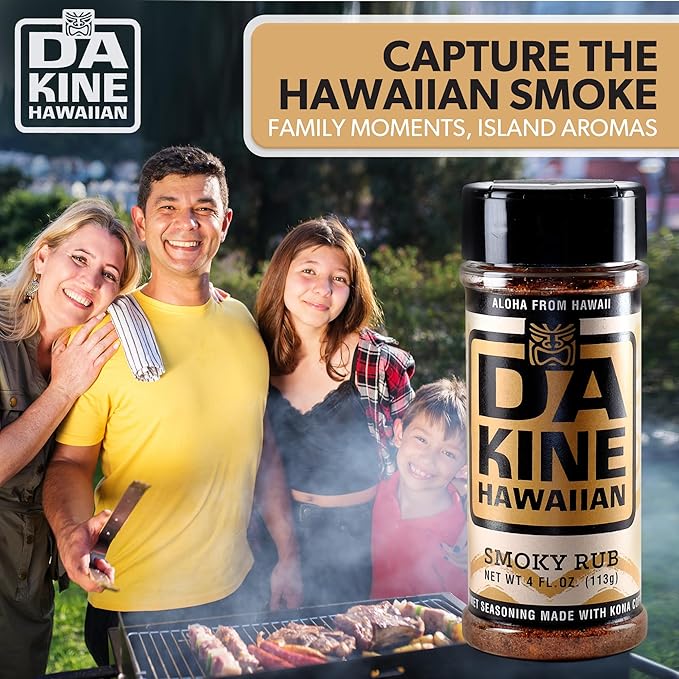 Da Kine Hawaiian Premium BBQ Dry Rub Seasoning - Authentic BBQ Seasoning Blend, Perfect Gourmet Rub