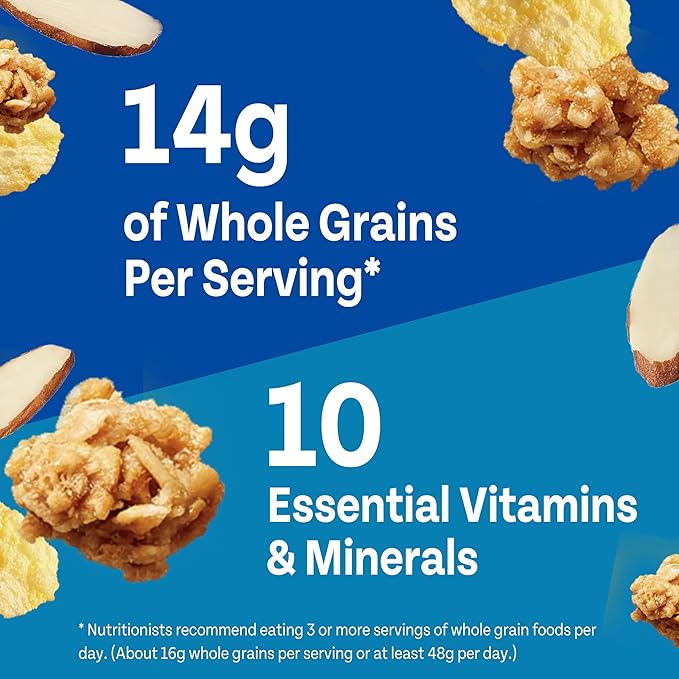 Post Honey Bunches of Oats with Almonds Breakfast Cereal, Honey Cereal with Granola Clusters and