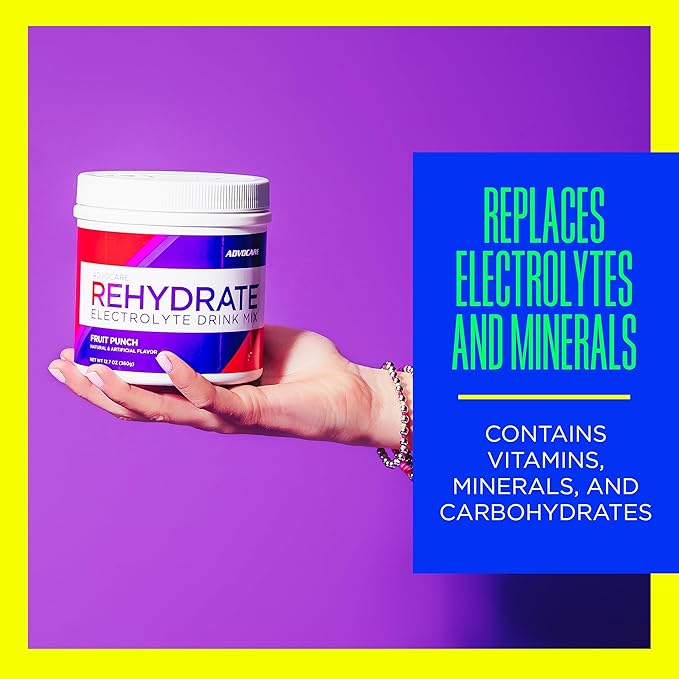 AdvoCare Rehydrate Electrolyte Drink Mix - Hydration & Recovery Drink with Sodium, Potassium & More