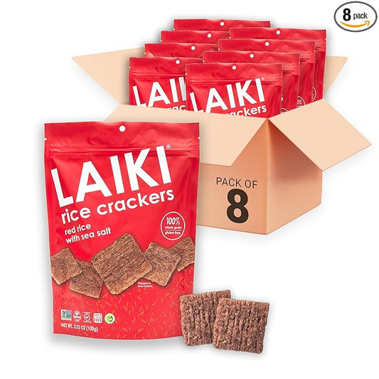 Rice Crackers - Gluten Free Snacks - Deliciously Light and Airy Crunch - Allergen-Friendly, Vegan