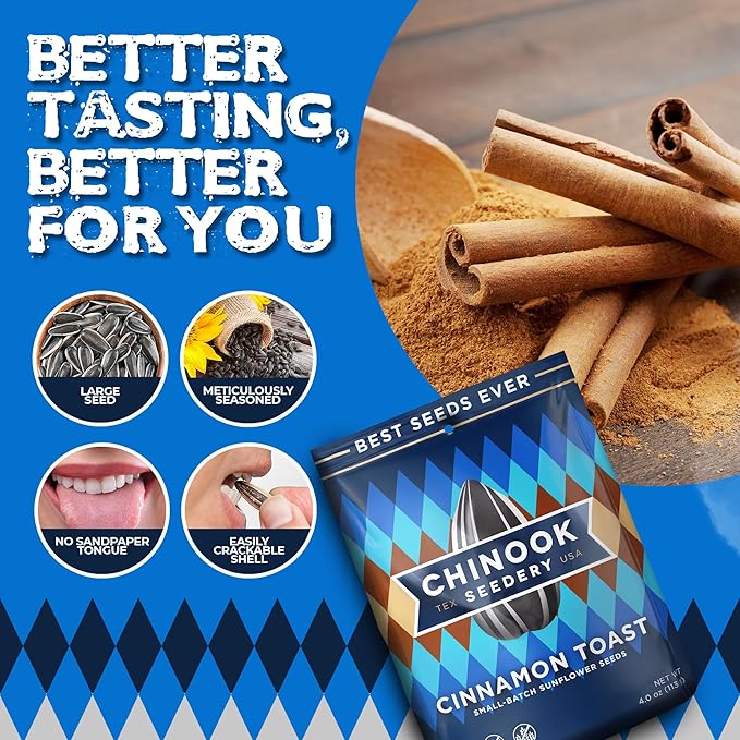 Chinook Seedery Roasted Jumbo Sunflower Seeds - Keto Snacks - Best For Snack Packs - Gluten Free