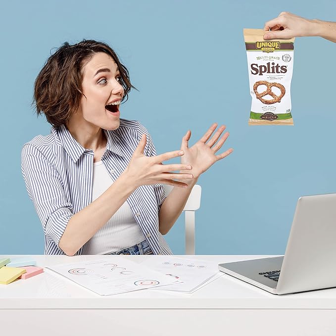 Unique Snacks - Multi Grain Splits Pretzels, Homestyle Baked, Certified OU Kosher and non-GMO, 11