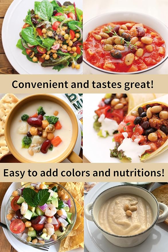 Steamed Bean Snack Series - PERFECT MIX ( Organic Chickpeas, Organic Soybeans, Organic Green Peas