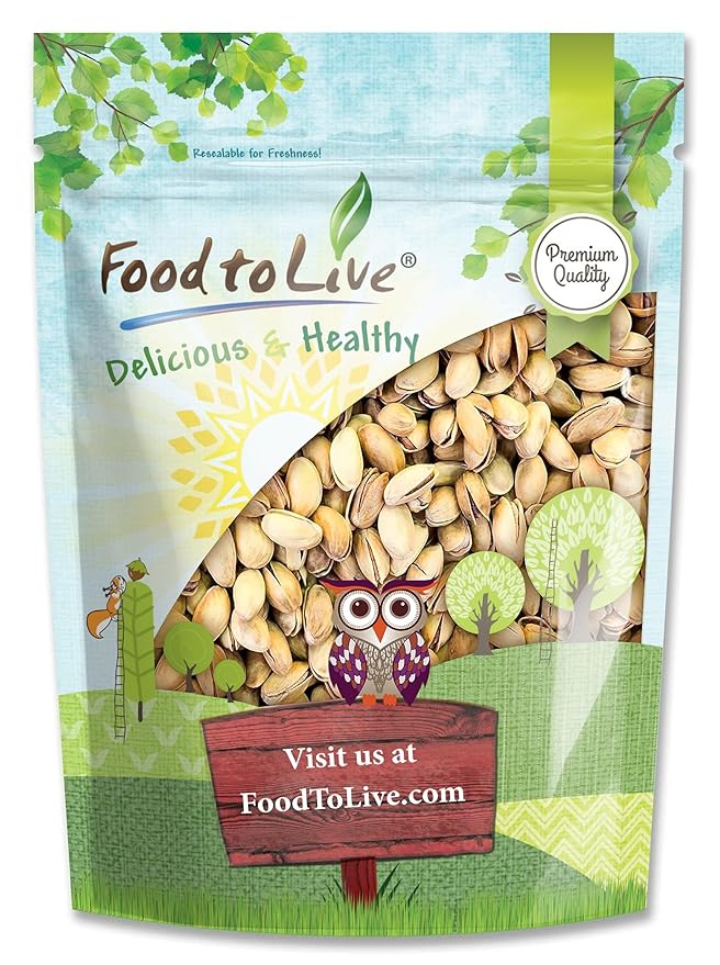 Food to Live Pistachios, Roasted and Salted, 1 Pound ??California Dry Roasted Pistachios with Sea