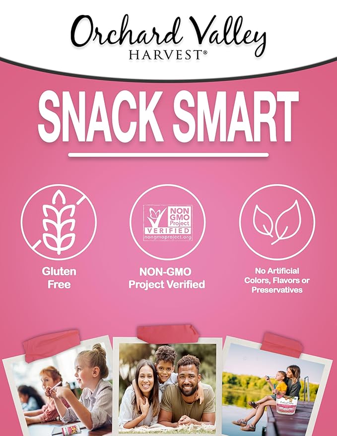 Orchard Valley Harvest Jumbo Cashews, 1 oz Bags (Pack of 15), Whole Roasted Salted Cashews, Gluten