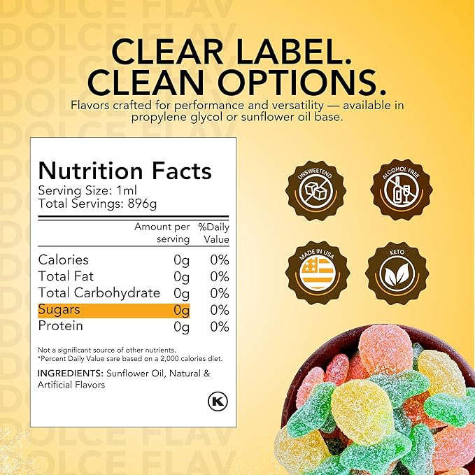 Dolce Flav Pineapple Extract ??1 Gallon Oil-Soluble Kosher, Sugar-Free, Concentrated Tropical