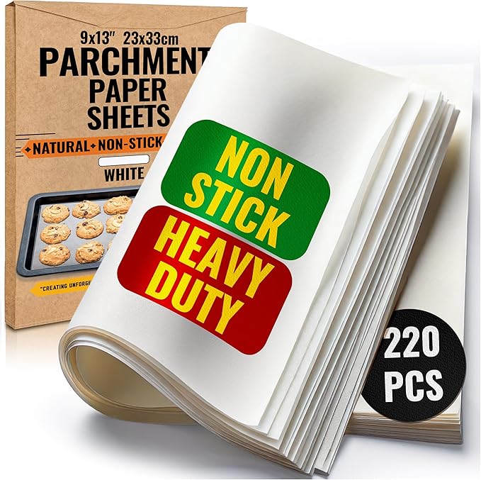 220 Pcs 9x13 Inch Parchment Paper Sheets by Baker's Signature | Parchment Baking Paper, Parchment