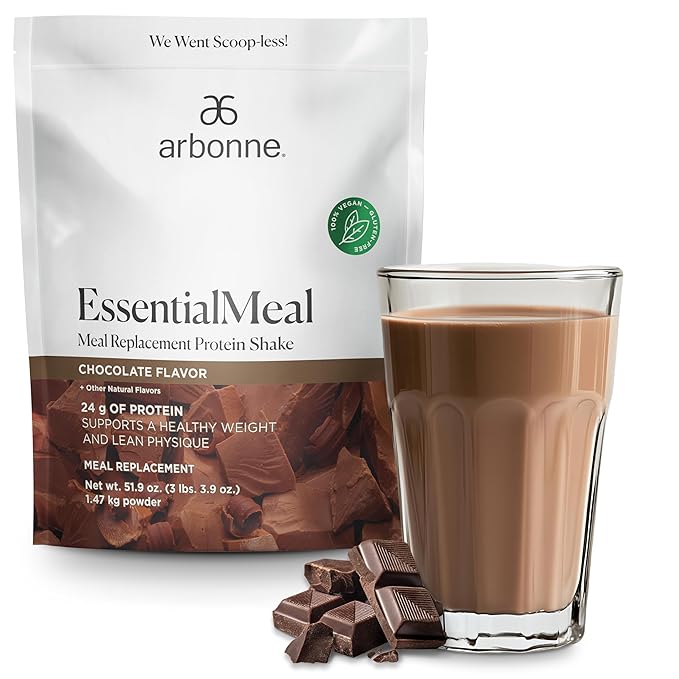 Arbonne EssentialMeal Meal Replacement Shake - Protein Shake, Vegan Protein Powder, Complete Daily