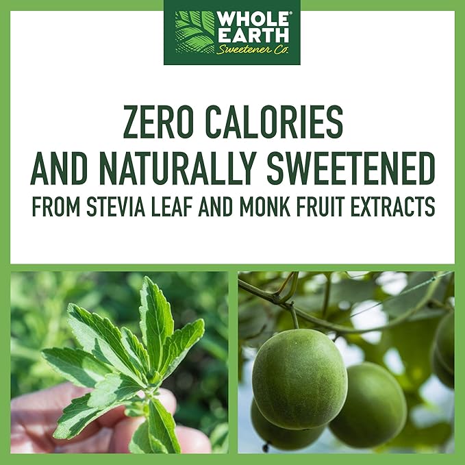 Whole Earth Sweetener Co. Stevia & Monk Fruit Sweetener, Erythritol Sweetener, Stevia Packets