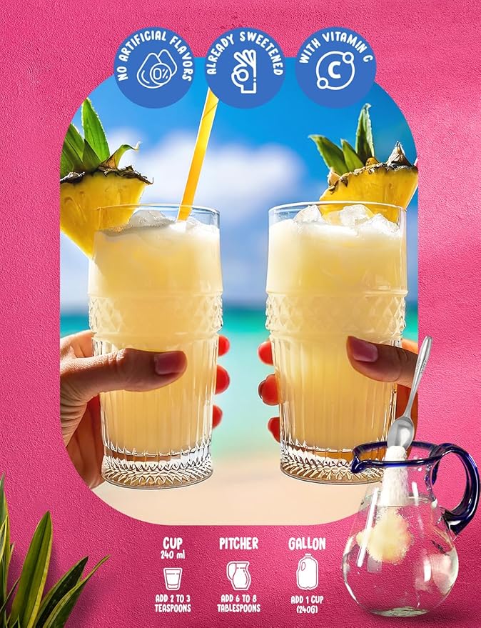 Klass Aguas Frescas |Pina Colada Drink Mix| Flavor From Natural Sources & No Artificial Flavor With