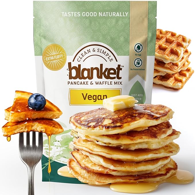 Blanket Pancakes and Waffle Mix ??Vegan Pancake Mix ??Just Add Water, No Preservatives ??Clean