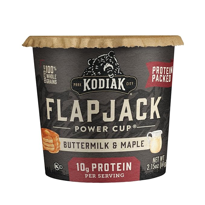 Kodiak Cakes Instant Pancake & Flapjack Cups, Buttermilk & Maple, High Protein, 100% Whole Grains